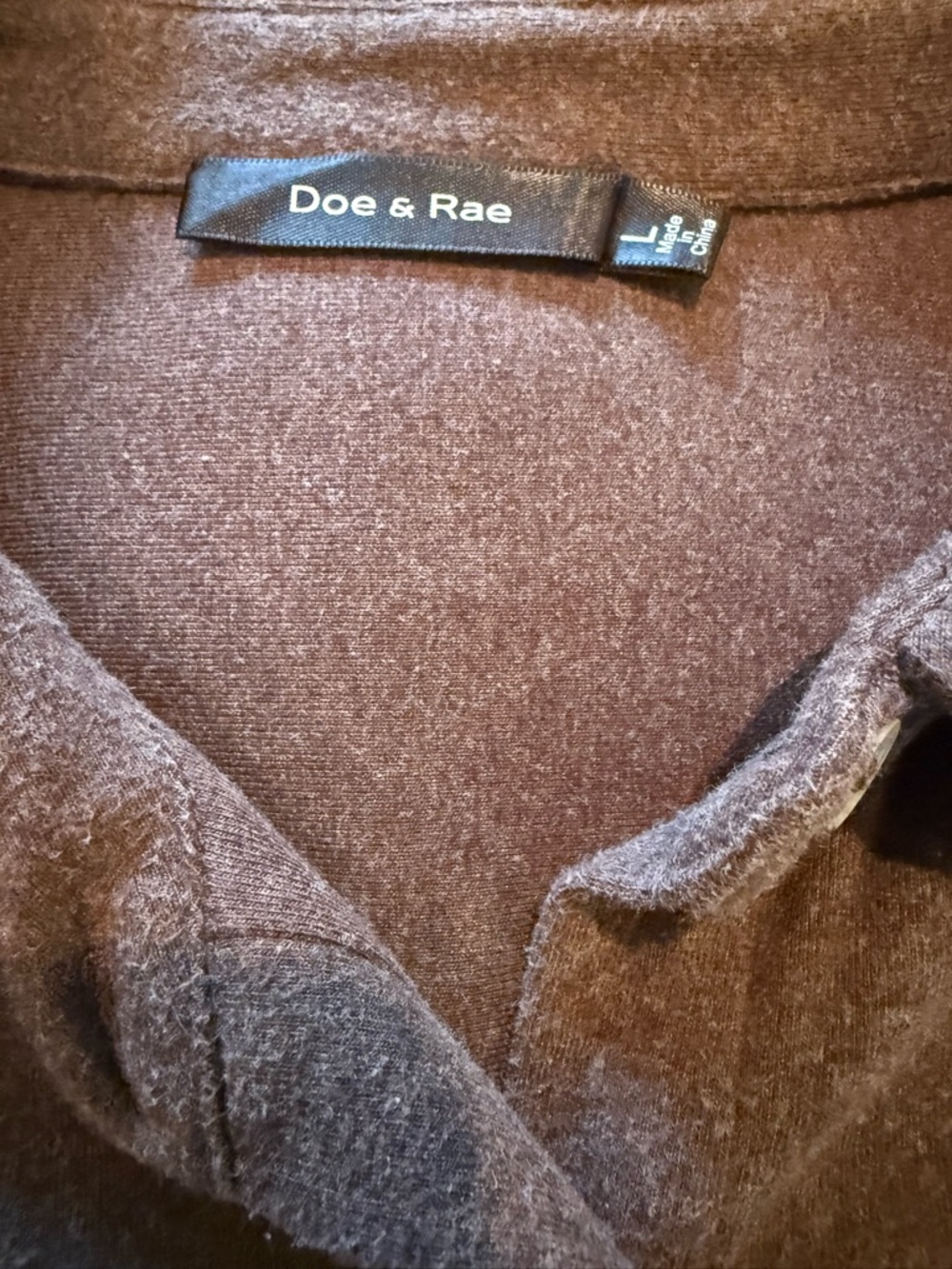 Doe & Rae Brown Flannel - Picture 2 of 2